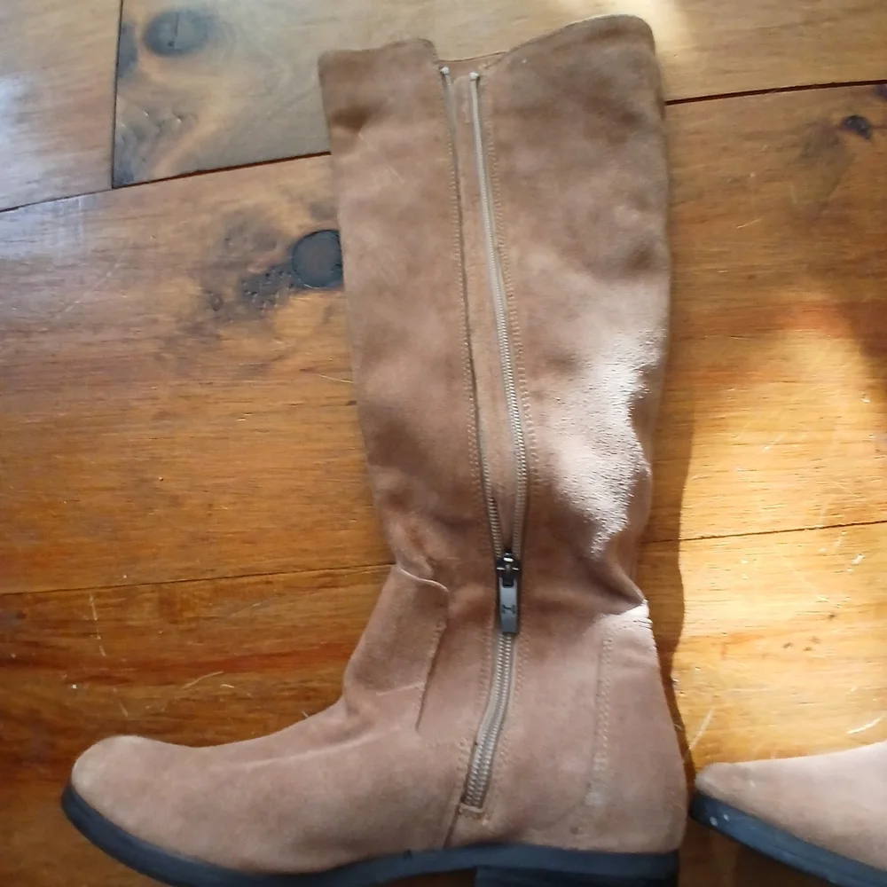 H by Halston Over the Knee Tan Boots Sz 6.5